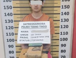 Satresnarkoba Polres Tebing Tinggi Tangkap Pemuda Miliki 3 Kg Ganja di Deli Tua