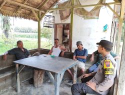 Bhabinkamtibmas Desa Buluh Telang Himbau Warga Waspada Bencana  