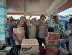 Terjang Banjir, Kapolres Langkat Kirim Sembako untuk Warga Terdampak