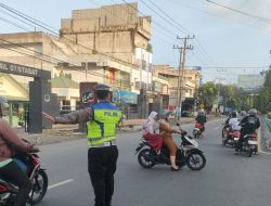 Sat Lantas Polres Langkat Pastikan Arus Lalu Lintas Lancar