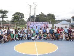 Bupati Samosir Resmikan Lapangan Basket Tepi Danau Toba