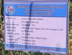 APH Diminta Usut Proyek Rabat Beton Onan Hasang