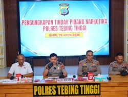 Polres Tebing Tinggi Ungkap Kasus Narkoba Januari – April, Amankan 87 Tersangka