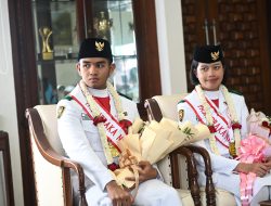 Dua Pelajar Toba Paskibraka Nasional Disambut Sekdaprov Sumut