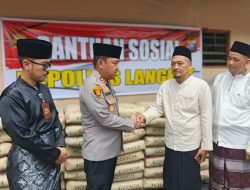 Kapolres Langkat Salurkan Bantuan Material untuk Pembangunan Mesjid Al- Ikhlas 