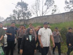 Gubernur Sumut , Kapolres Binjai dan Plt. Bupati Langkat Tinjau Jalan Longsor  